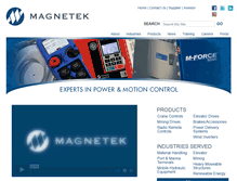 Tablet Screenshot of magnetek.com